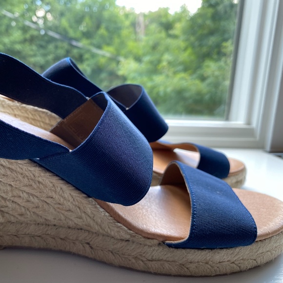 Isabella Espadrille Essential Spring Wedges - Navy - Picture 4 of 10